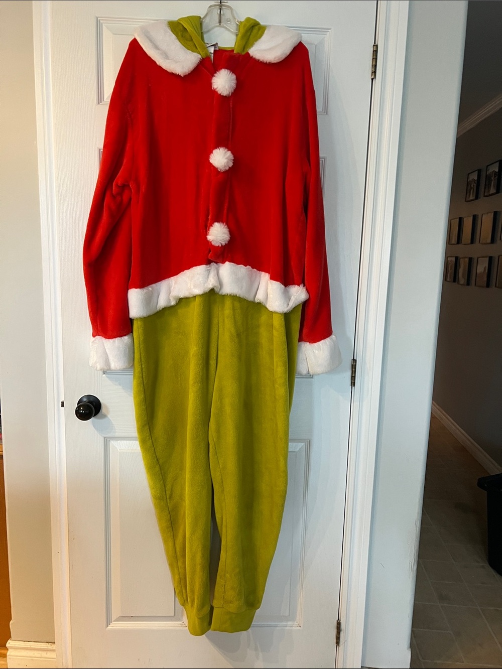 The grinch Plush Red & Green Onesie - Festive Cozy onesie